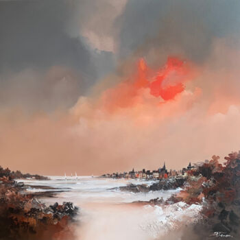 Peinture intitulée "Un Soir D’Automne" par Cyril Pienon, Œuvre d'art originale, Acrylique Monté sur Châssis en bois