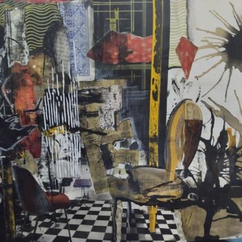 Collages titled "Le salon de souveni…" by Hana Zheni, Original Artwork, Collages