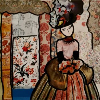 Collages intitulée "Mimi de Montparnasse" par Marta Castellanos, Œuvre d'art originale, Collages