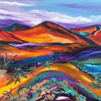 Malerei mit dem Titel "Oasis" von Barbara Fuhrmann, Original-Kunstwerk, Acryl