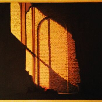 Painting titled "Lumière a travers l…" by Hatemart, Original Artwork, Oil