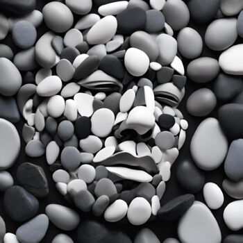 Digital Arts με τίτλο "Chiaroscuro in Pebb…" από Alberto Capitani, Αυθεντικά έργα τέχνης, Εικόνα που δημιουργήθηκε με AI