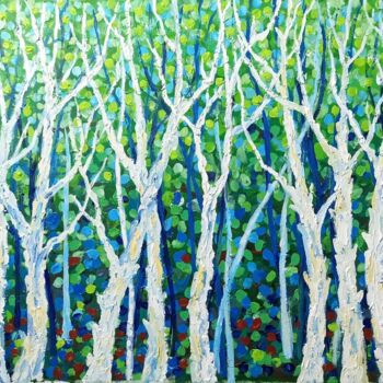 Malarstwo zatytułowany „spring tree” autorstwa Anh  Tuan Le, Oryginalna praca, Akryl