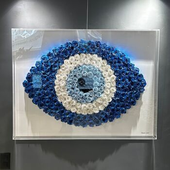 Sculpture titled "Oval “ Matiasma “ e…" by Daniel Lapp, Original Artwork, Airbrush Mounted on Other rigid panel