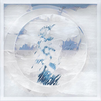 Digital Arts titled "Antarctique pôle sud" by Corinne Sassi (Cjr sassi), Original Artwork, Acrylic
