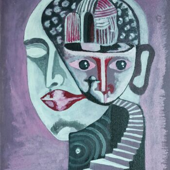 Painting titled "Happier Me 2" by Kishore Bishoi, Original Artwork, Acrylic