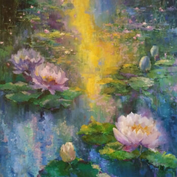 Peinture intitulée "Rayons de Lumière s…" par Iryna Malynovska, Œuvre d'art originale, Huile Monté sur Châssis en bois
