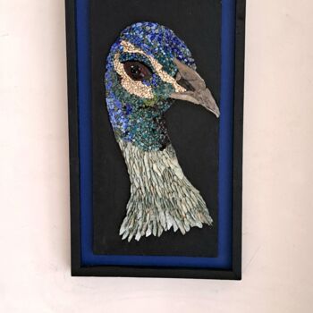 雕塑 标题为“collection "oiseau"” 由Agnès Couret, 原创艺术品, 镶嵌 安装在木质担架架上