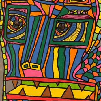 Dessin intitulée "Hungry, space and t…" par Christophe Verger-Lecocq, Œuvre d'art originale, Marqueur