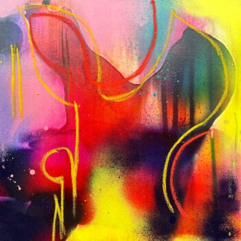 Pittura intitolato "Eye Witness Reports…" da Miriam Smidt, Opera d'arte originale, Inchiostro Montato su Telaio per barella…