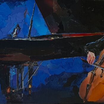 Collages intitulée "concerto" par Dana, Œuvre d'art originale, Collages Monté sur Châssis en bois