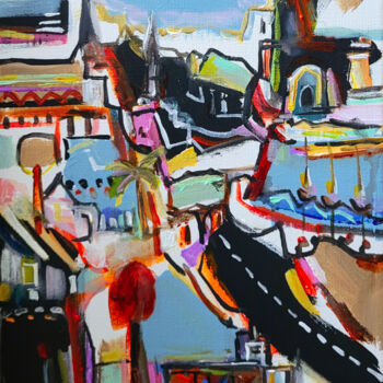 Malerei mit dem Titel "Un rêve d'unité" von Muriel Cayet, Original-Kunstwerk, Acryl Auf Keilrahmen aus Holz montiert