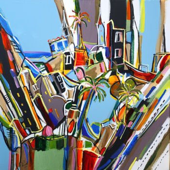 "Une fenêtre sur la…" başlıklı Tablo Muriel Cayet tarafından, Orijinal sanat, Akrilik Ahşap Sedye çerçevesi üzerine monte ed…