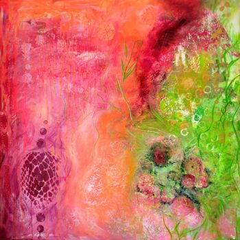 Painting titled "Free speech" by Sylvia Eder, Original Artwork, Acrylic Mounted on Wood Stretcher frame