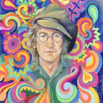 Peinture intitulée "Portrait de John Le…" par Paul Lebrun, Œuvre d'art originale, Pastel