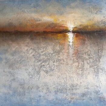 Pintura intitulada "Dream in the fog" por Uliana Titova, Obras de arte originais, Óleo Montado em Armação em madeira
