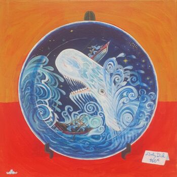 Peinture intitulée "L'assiette / The pl…" par Laurent Chevrollier, Œuvre d'art originale, Acrylique