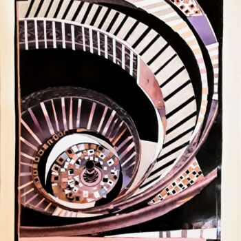 Collages titled "Infinito" by Adilson Fernandes, Original Artwork, Collages
