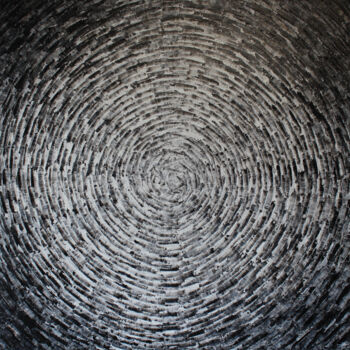 Painting titled "Grand éclat noir et…" by Jonathan Pradillon, Original Artwork, Acrylic Mounted on Wood Stretcher frame