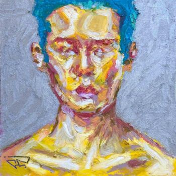 Painting titled "Jon regarde bien à…" by G. Carta, Original Artwork, Pastel