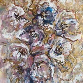 Peinture intitulée "Gold Art" par Oksana Almiz, Œuvre d'art originale, Acrylique Monté sur Châssis en bois