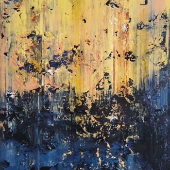 Painting titled "Abstract 2428" by Alex Senchenko, Original Artwork, Acrylic Mounted on Wood Stretcher frame