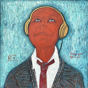 Painting titled "Today is a Very Luc…" by Yuliya Pochynok (JJ Julia), Original Artwork, Oil