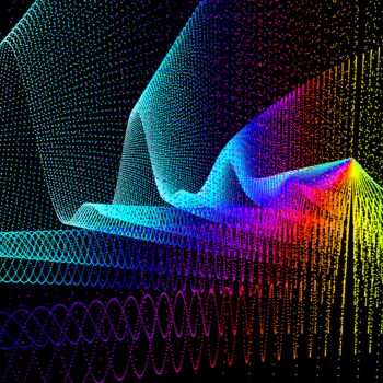 Digital Arts με τίτλο "Diffracted Surge in…" από Elkement (Elke Stangl), Αυθεντικά έργα τέχνης, 3D Μοντελοποίηση