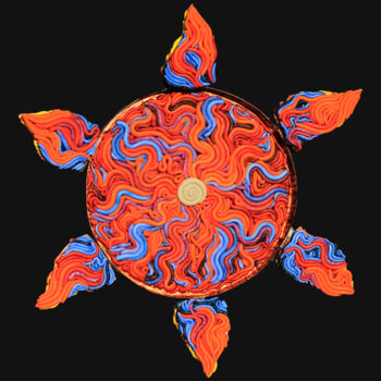 Sculpture intitulée "Sunlight" par Tanbelia, Œuvre d'art originale, Métaux Monté sur Métal
