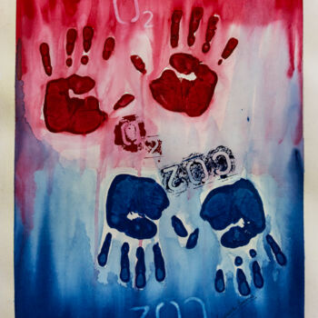 Painting titled "LIFE-Breath in & Br…" by Siddhartha Banerjee, Original Artwork, Watercolor