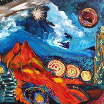 Pittura intitolato "Another World" da Barbara Fuhrmann, Opera d'arte originale, Acrilico