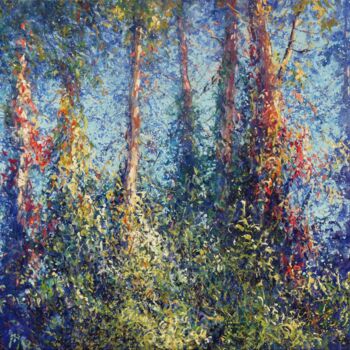 Pittura intitolato "Forest" da Mariusz Kaldowski, Opera d'arte originale, Acrilico Montato su Telaio per barella in legno
