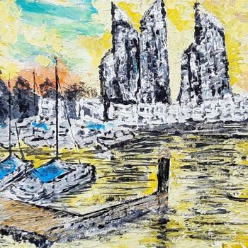 Schilderij getiteld "Singapore's Keppel…" door Ajw, Origineel Kunstwerk, Acryl