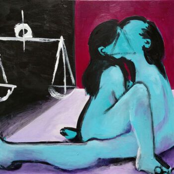 Pintura intitulada "Position #4" por Oberlin The Artist, Obras de arte originais, Acrílico