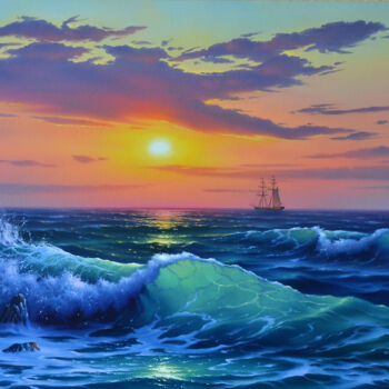 Painting titled "Oil painting on can…" by Serhii Stoev, Original Artwork, Oil