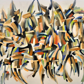 Peinture intitulée "Lettre à une méduse…" par Francis Gengoux, Œuvre d'art originale, Acrylique