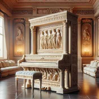 Digitale Kunst getiteld "Architectural Elega…" door Alberto Capitani, Origineel Kunstwerk, AI gegenereerde afbeelding