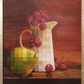 Pintura titulada "Geometric Still Lif…" por Alida Velea, Obra de arte original, Oleo
