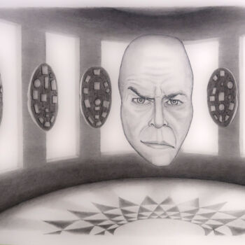 Drawing titled "Sceptical" by Hugh Kerr, Original Artwork, Ink