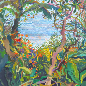 Peinture intitulée "Nusa Penida Vegetat…" par Tanbelia, Œuvre d'art originale, Aquarelle