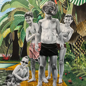 「Alberca y Rancho」というタイトルの絵画 Ruseによって, オリジナルのアートワーク, アクリル