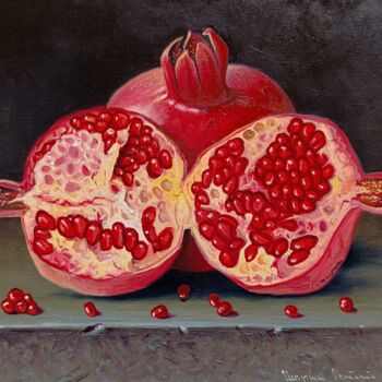 Pintura titulada "Pomegranate Perfect…" por Stepan Ohanyan, Obra de arte original, Oleo Montado en Bastidor de camilla de ma…