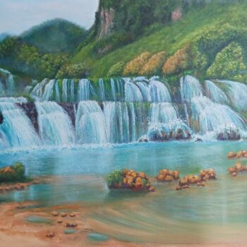 제목이 "Beauty of nature Wa…"인 미술작품 Kamal Raj Thakur Utsav Thakur로, 원작, 기름