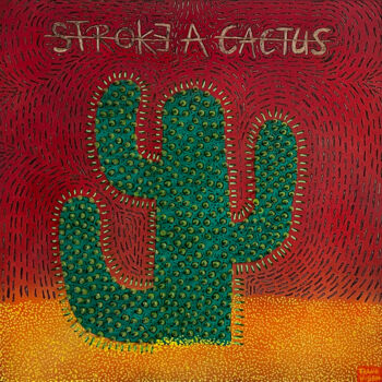 Peinture intitulée "STROKE A CACTUS #4" par Frank Willems, Œuvre d'art originale, Acrylique