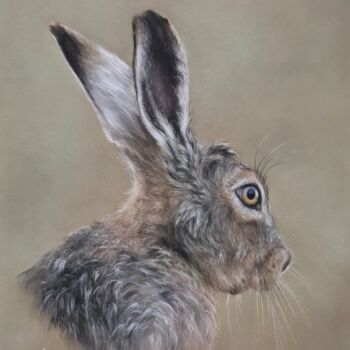 图画 标题为“Hare.” 由Irene_art, 原创艺术品, 粉彩