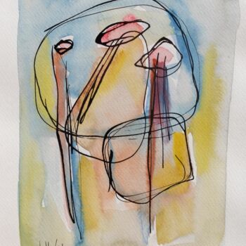 Peinture intitulée "2022.211" par Oscar Boffy, Œuvre d'art originale, Aquarelle