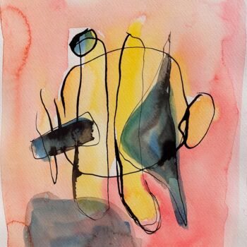 Peinture intitulée "2022.213" par Oscar Boffy, Œuvre d'art originale, Aquarelle