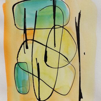 Peinture intitulée "2023.76" par Oscar Boffy, Œuvre d'art originale, Aquarelle
