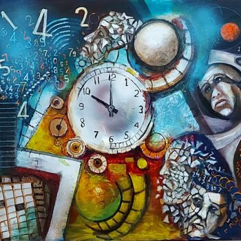 Peinture intitulée "letemps qui passe" par Abdelouahed Ghanemi, Œuvre d'art originale, Acrylique