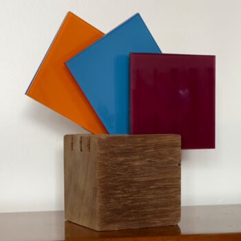 Sculpture intitulée "Eventail de verre" par Jean-Marc Gardeux, Œuvre d'art originale, Verre